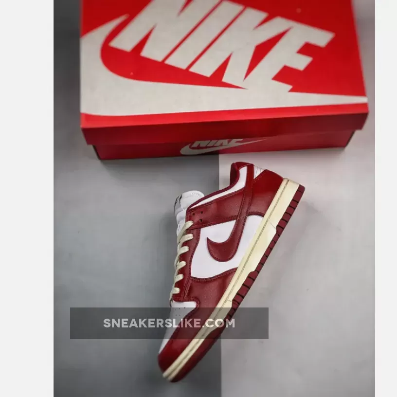 Nike Dunk Low PRM White/Team Red-Coconut Milk FJ4555-100 vintage red nike dunks