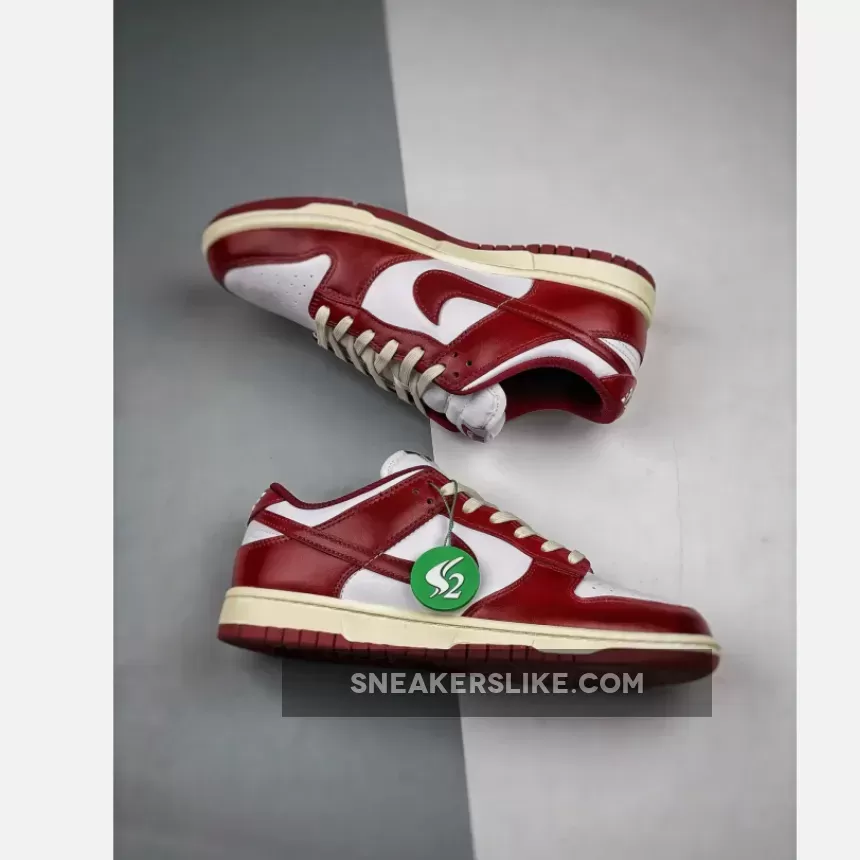 Nike Dunk Low PRM White/Team Red-Coconut Milk FJ4555-100 vintage red nike dunks