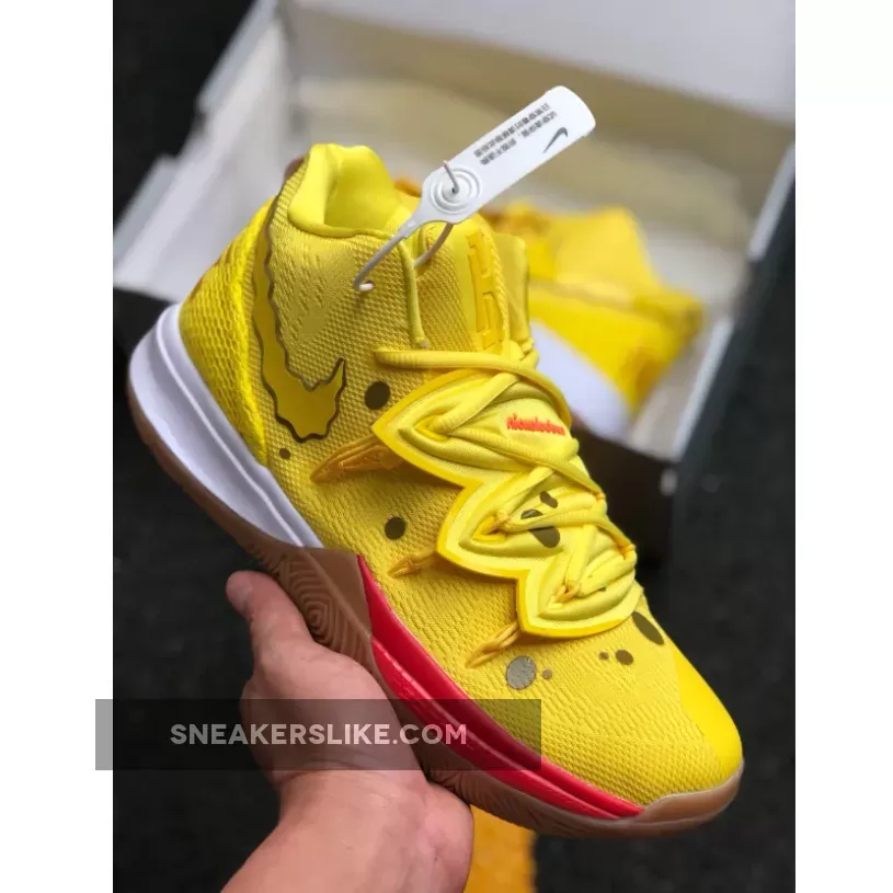 SpongeBob SquarePants x Nike Kyrie 5 Opti Yellow - kyrie 5 spongebob shoes