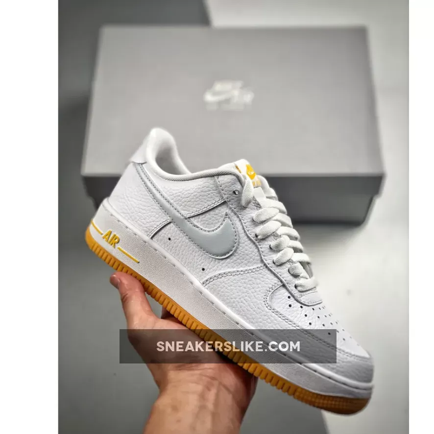 Nike Air Force 1 Low White Yellow Gum DZ4512-100 Air Force 1 Gum Sole