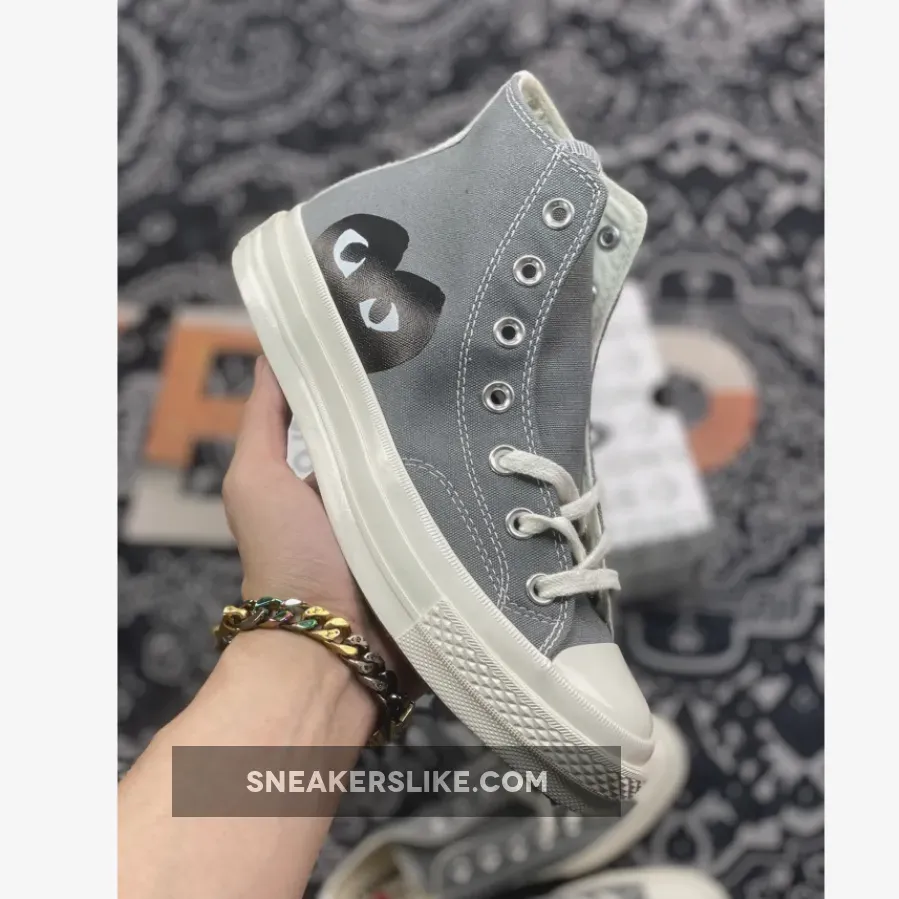 Kids CDG Play Converse Chuck 70 Steel Gray 171847C - grey comme des garcons