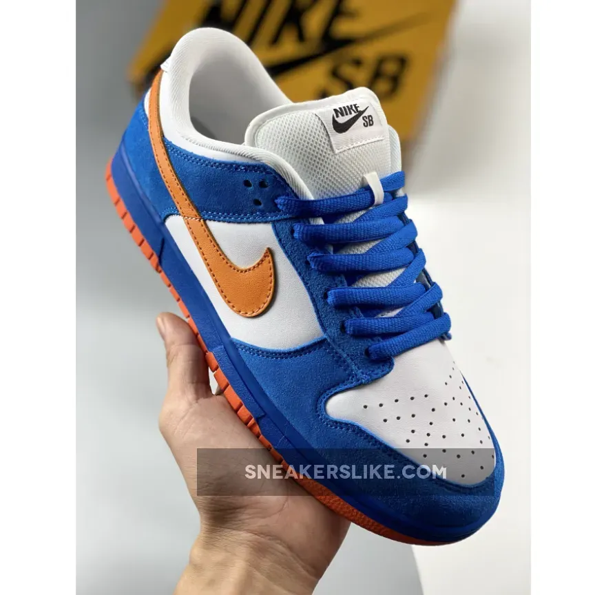 Nike SB Dunk Low Pro EMB White/Orange Blaze - nike dunks 2006