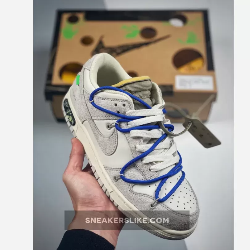 Off-White x Nike Dunk Low '32 of 50' Sail/Neutral Grey/Racer Blue / lot 32 of 50