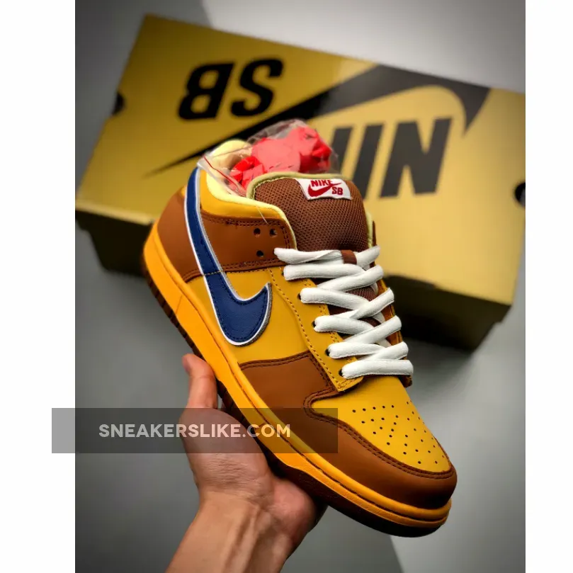 Nike SB Dunk Low Newcastle Brown Ale Gold/Atlantic Blue - nike sb newcastle