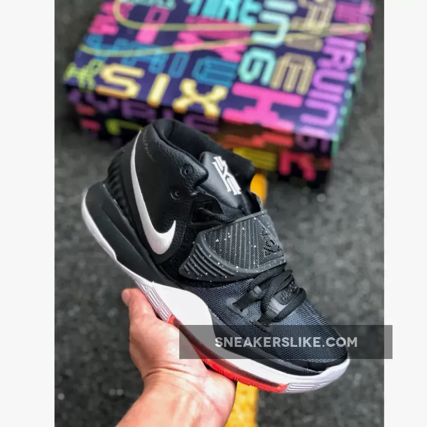 Nike Kyrie 6 'Jet Black'Black/White BQ4630-001 - black and white kyrie 6