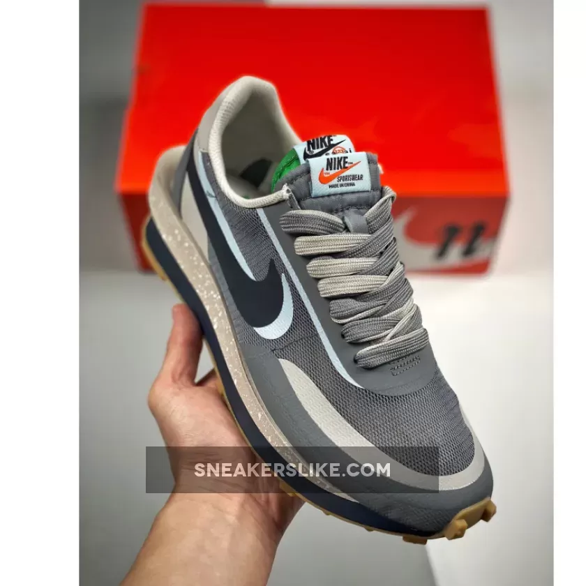 sacai x Clot x Nike LDWaffle 'Kiss Of Death 2' Grey - nike ld waffle sacai clot