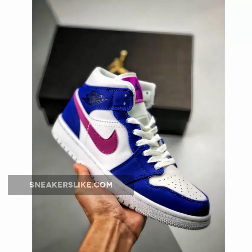 Air Jordan 1 Mid Hyper Royal/Hyper Violet-White #air jordan 1 mid violet
