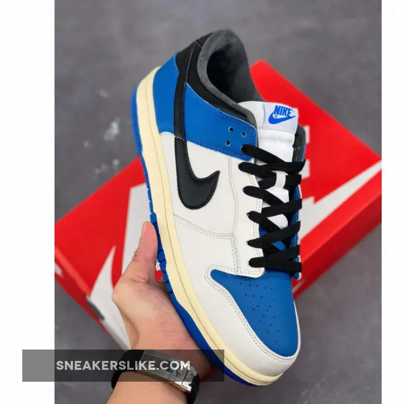 Nike Dunk Low White Royal Blue Black / royal blue and black dunks