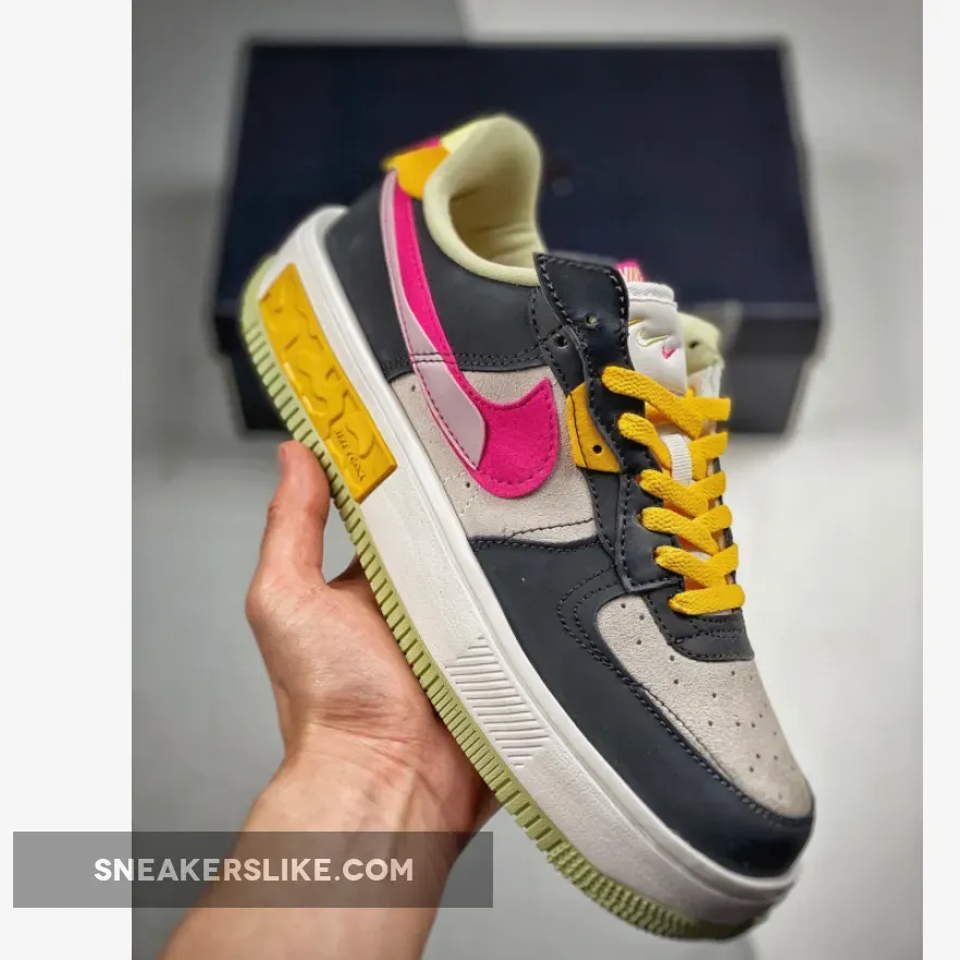 Nike Air Force 1 Fontanka Off Noir/White/Plum Fog/Pink Prime DR7880-001 / nike fontanka pink