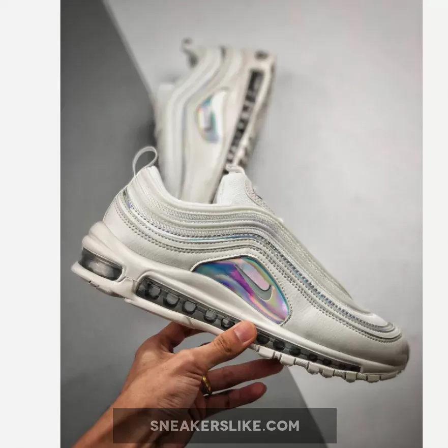 Nike Air Max 97 Summit White/Metallic Silver CJ9706-100 - air max 97 white holographic