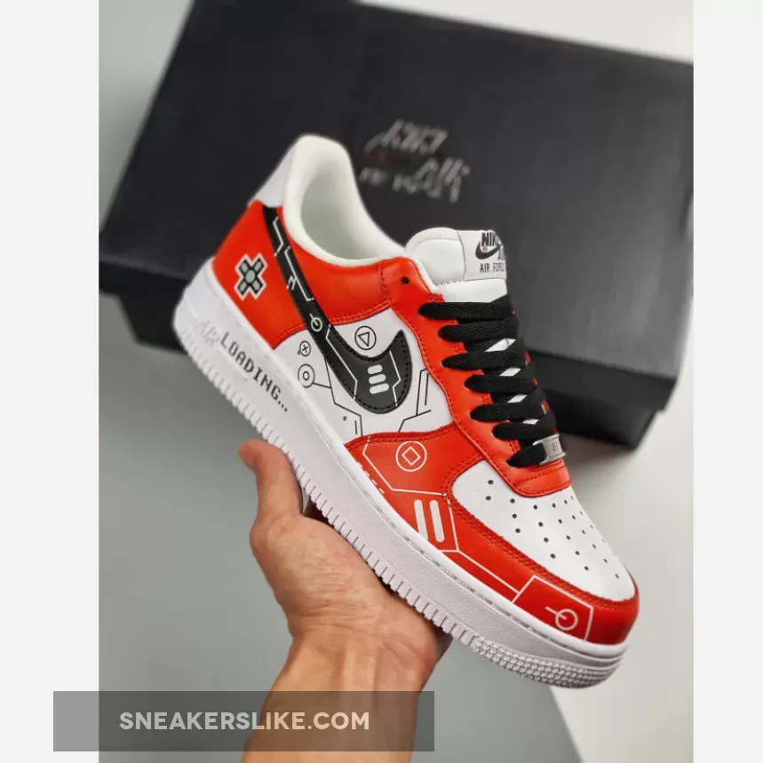 Custom Nike Air Force 1 Red White Black By You For Sale