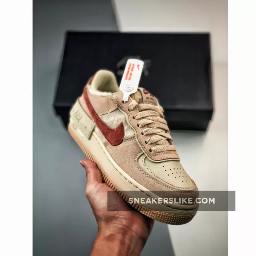 Nike Air Force 1 Shadow Shimmer/Sanddrift/Mars Stone DZ4705-200 #air force 1 mars