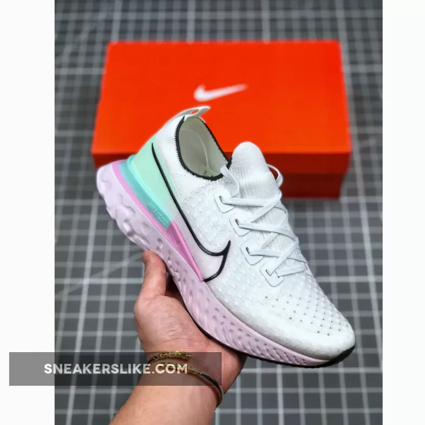 Ladies Nike React Infinity Run Flyknit White Iced Lilac Pistachi CD4372-100 To Buy