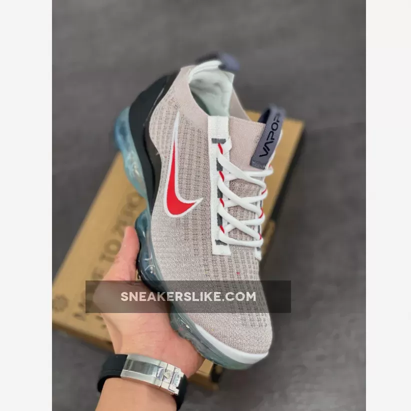 Nike Air VaporMax 2021 Light Bone/White-Black-University Red light bone university red