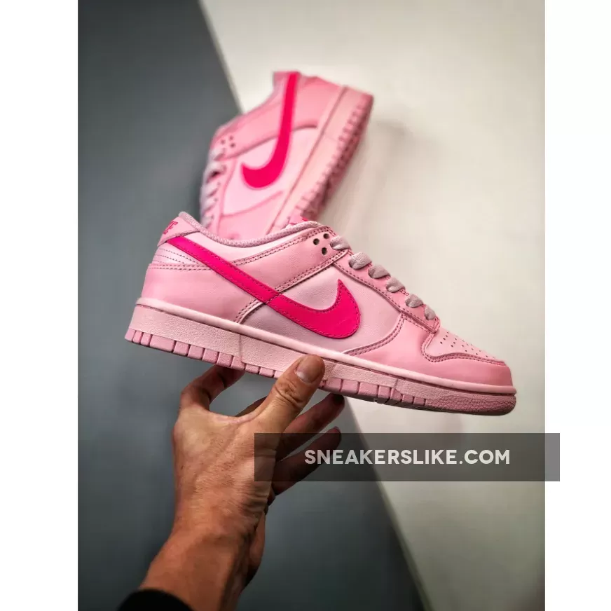 Nike Dunk Low GS Medium Soft Pink/Hyper Pink-Pink Foam - triple pink