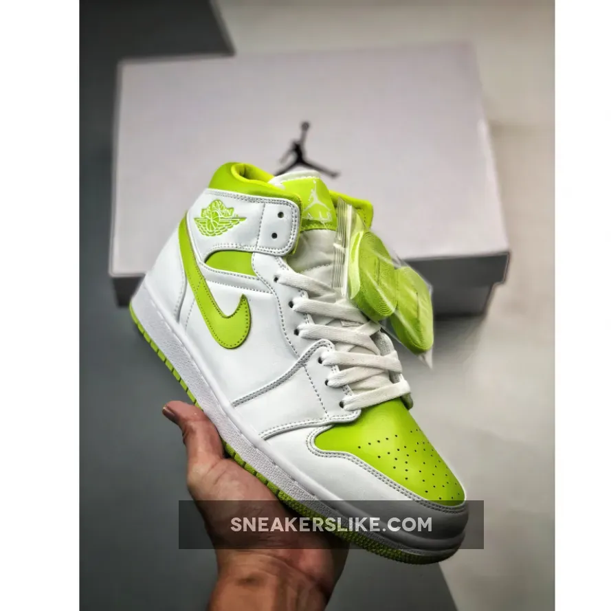 Air Jordan 1 Mid 'White Lime' Air Jordan 1 Mid White Lime