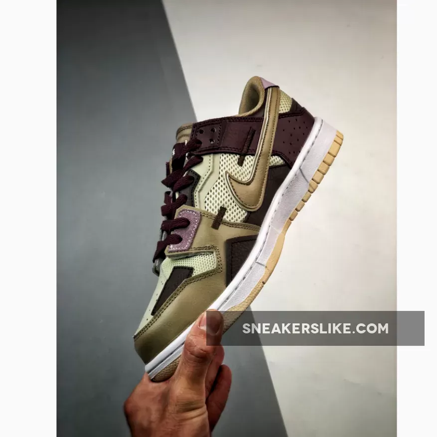 Nike Dunk Low Scrap Latte Tan/Brown DH7450-100 Brown Pink Nike