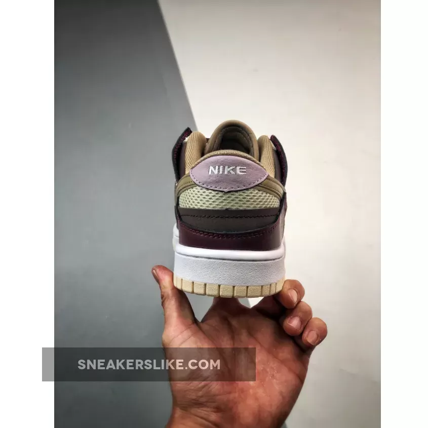 Nike Dunk Low Scrap Latte Tan/Brown DH7450-100 Brown Pink Nike