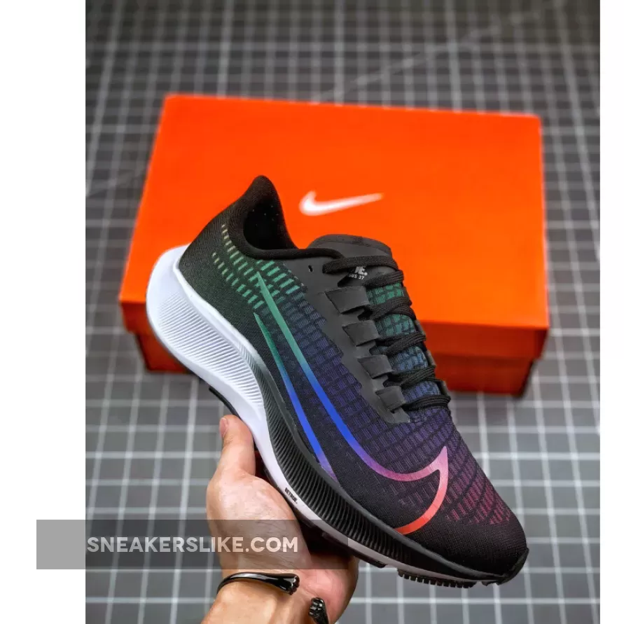 Nike Air Zoom Pegasus 37 'BeTrue' Black/Multi-Color-Whie nike air zoom pegasus 37 betrue