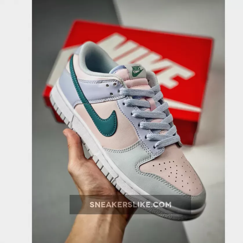 Nike Dunk Low Football Grey/Mineral Teal-Pearl Pink FD1232-002