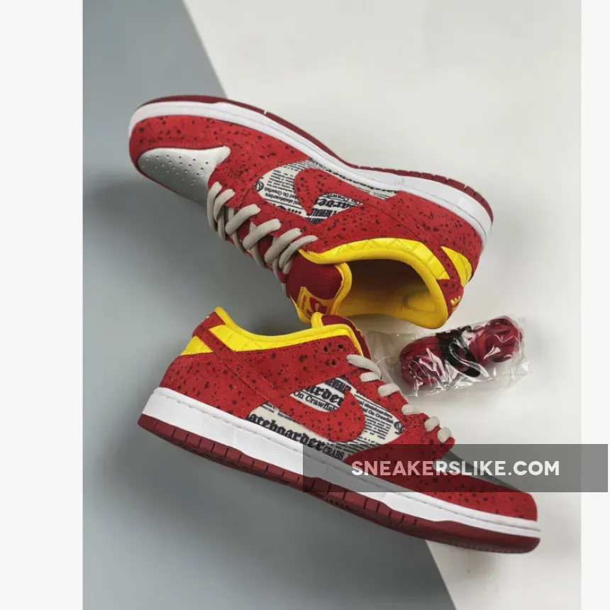 Rukus x Nike SB Dunk Low 'Crawfish' Red Metallic Silver / crawfish shoes
