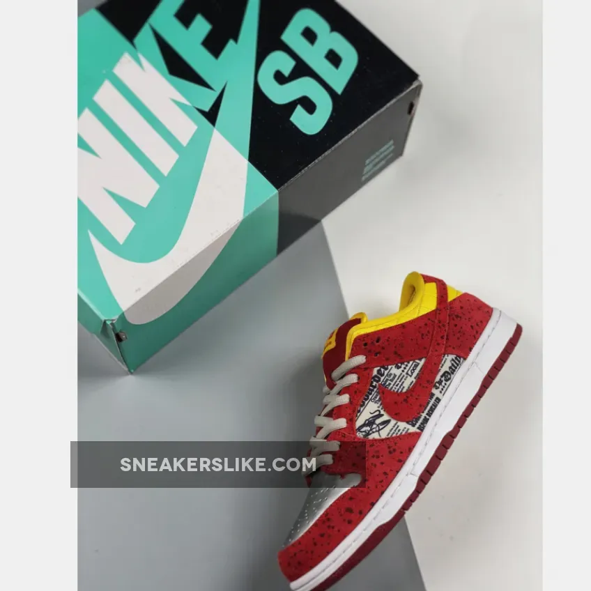 Rukus x Nike SB Dunk Low 'Crawfish' Red Metallic Silver / crawfish shoes