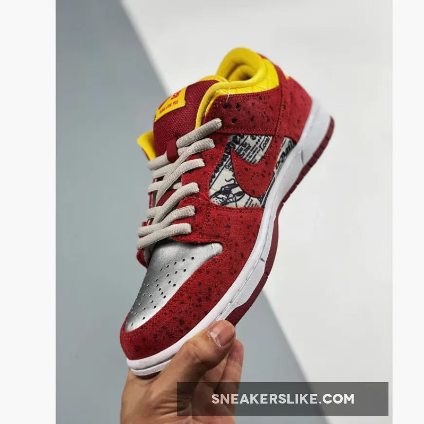Rukus x Nike SB Dunk Low 'Crawfish' Red Metallic Silver / crawfish shoes