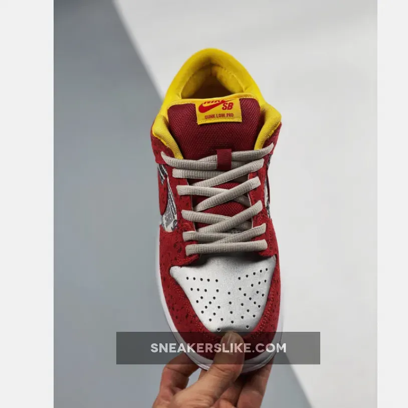 Rukus x Nike SB Dunk Low 'Crawfish' Red Metallic Silver / crawfish shoes
