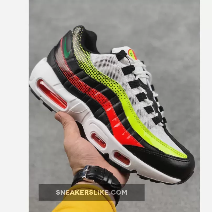 Nike Air Max 95 SE Black/White-Volt-Solar Red AJ2018-004 Online