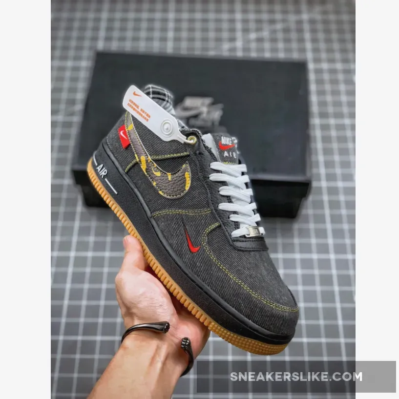 Nike Air Force 1 'Camo Denim' Black/Multi-Color-White black camo air force 1