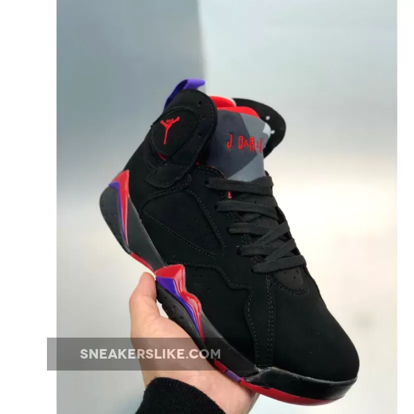 Air Jordan 7 'Raptors' Black/True Red-Dark Charcoal-Club Purple / jordan shoes goat