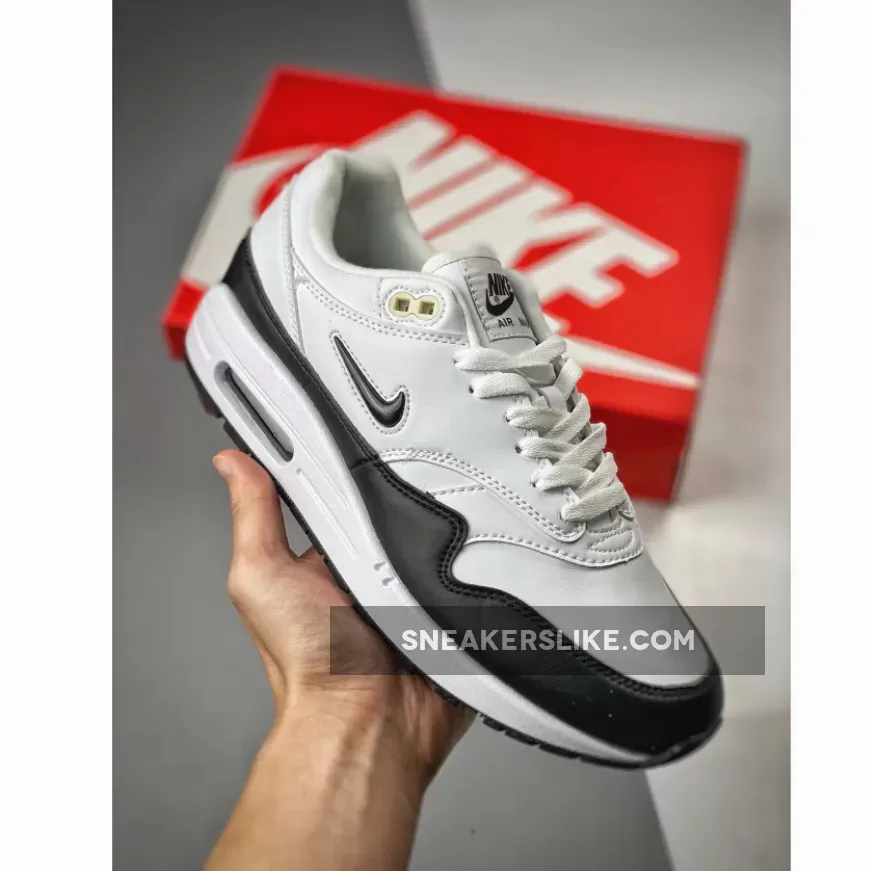 Women Nike Air Max 1 Jewel Black White / air max jewel black