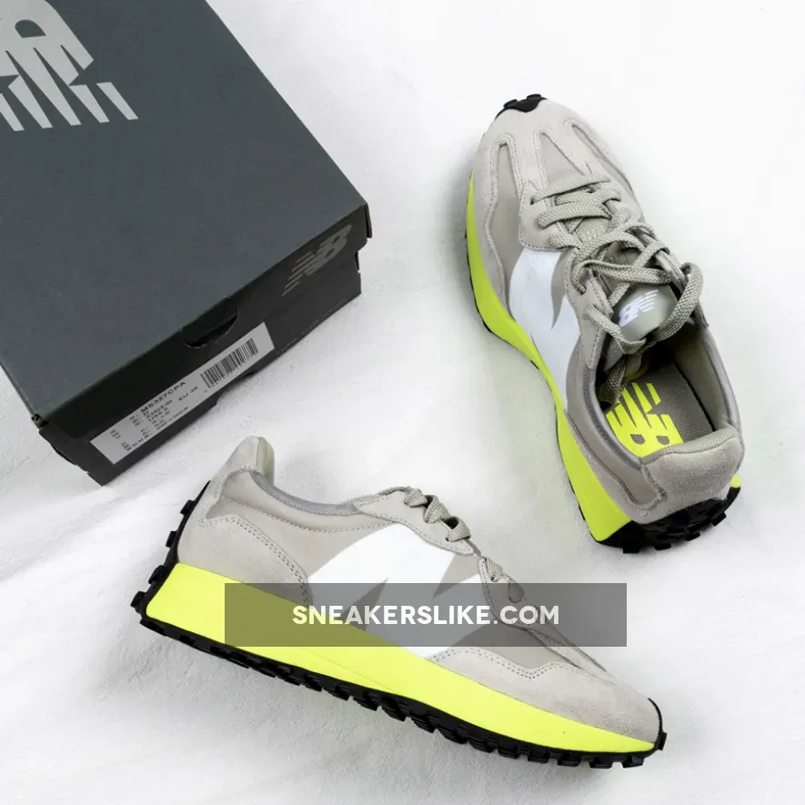 New Balance 327 Grey Neon Green / neon green new balance