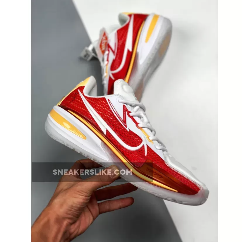 Nike Zoom GT Cut White Red Gold #nike air zoom gt cut