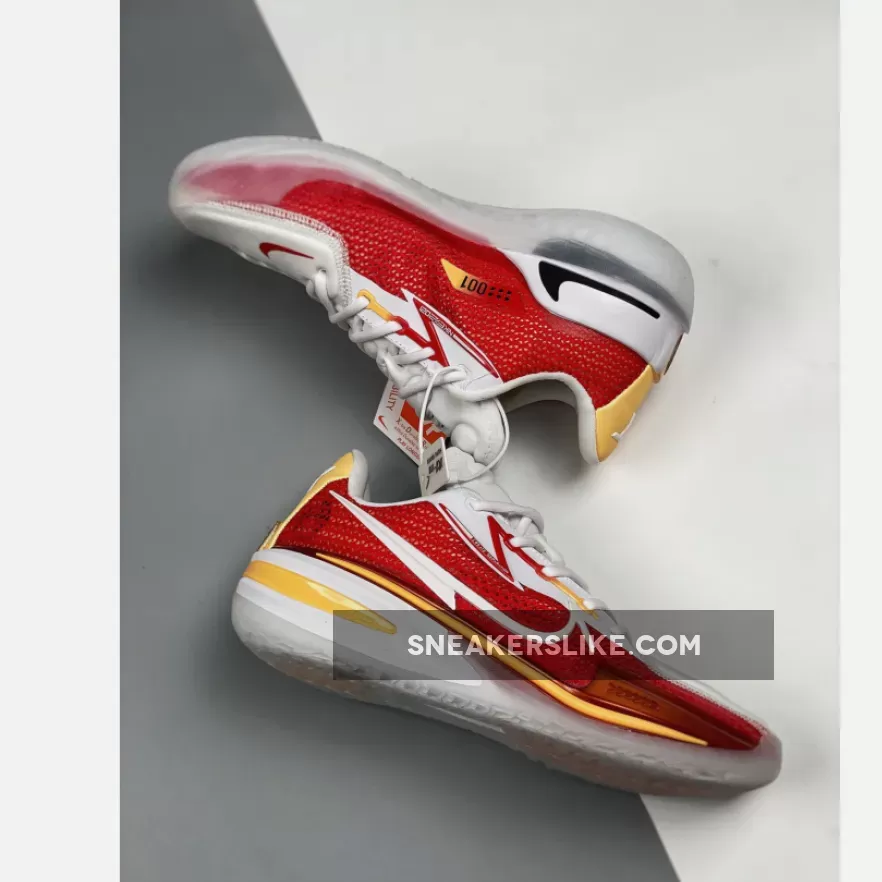 Nike Zoom GT Cut White Red Gold #nike air zoom gt cut