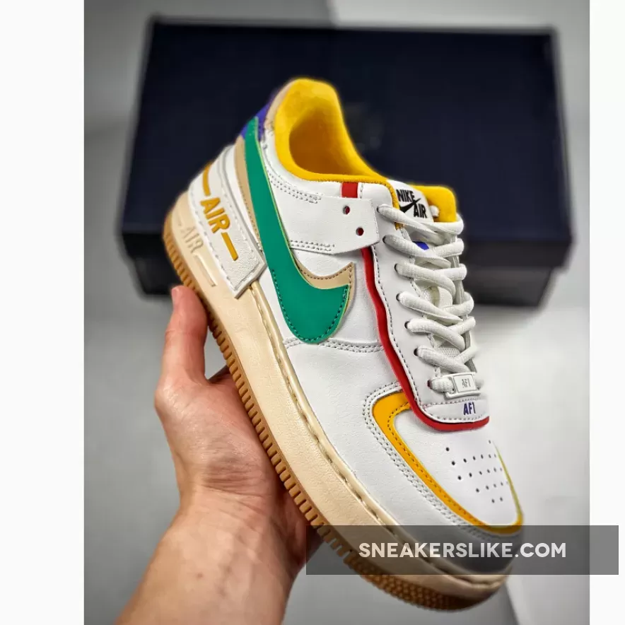 Women's Nike Air Force 1 Shadow White/Multi-Color Multi Colored Air Force