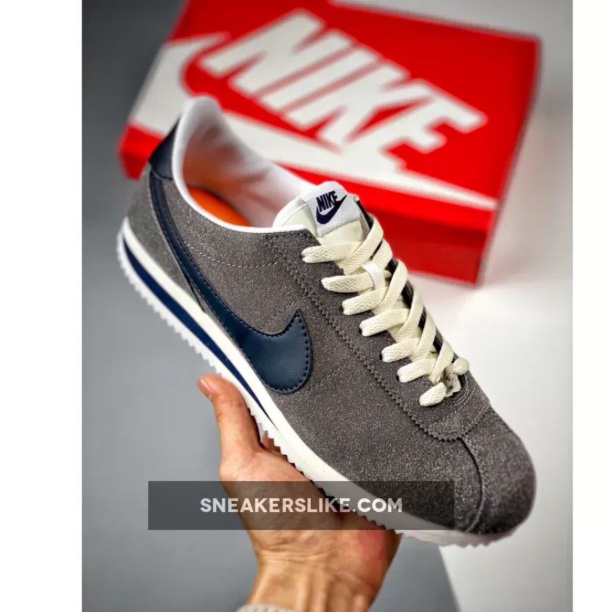 Nike Cortez 'Georgetown' Grey/Navy FD0653-001 Outlet