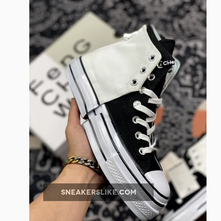 Feng Chen Wang Converse Chuck 70 2-in-1 Black White 169839C / converse x feng chen wang 2-in-1