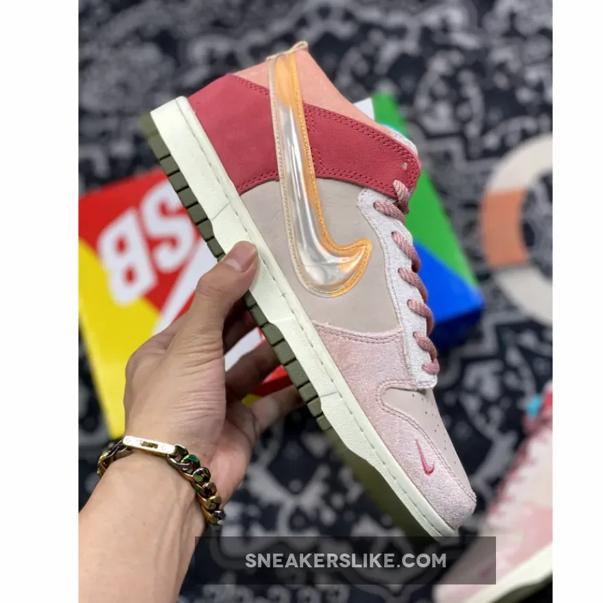 Social Status x Nike Dunk Mid 'Strawberry Milk' strawberry milk nike dunks