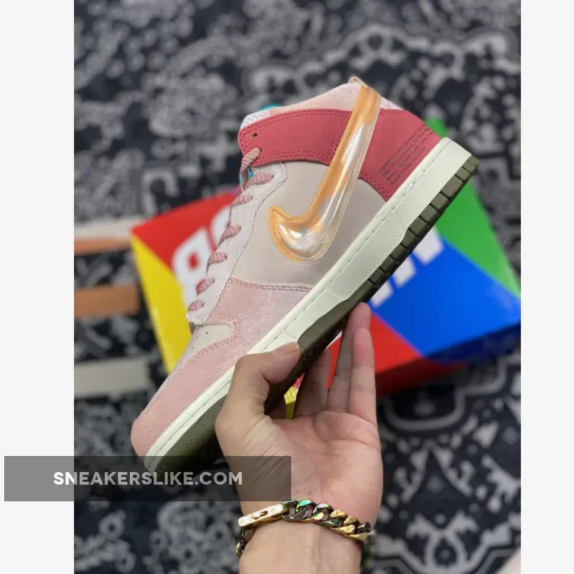 Social Status x Nike Dunk Mid 'Strawberry Milk' strawberry milk nike dunks