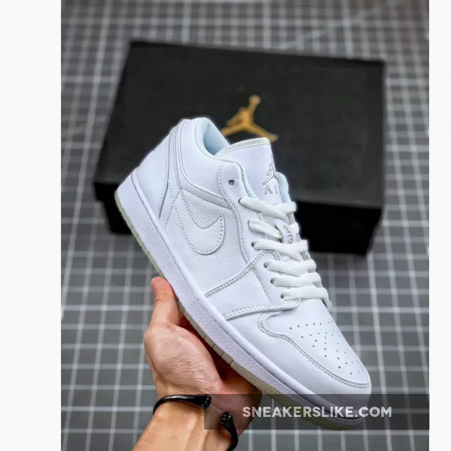 Air Jordan 1 Low Retro White/White-Metallic Silver 309192-111 Online