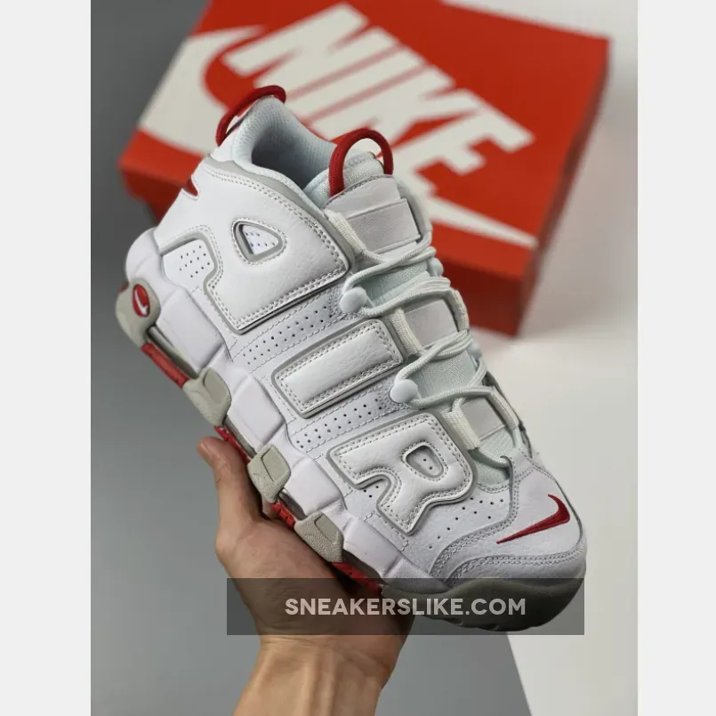 Nike Air More Uptempo White Red Grey DX8965-100 Outlet