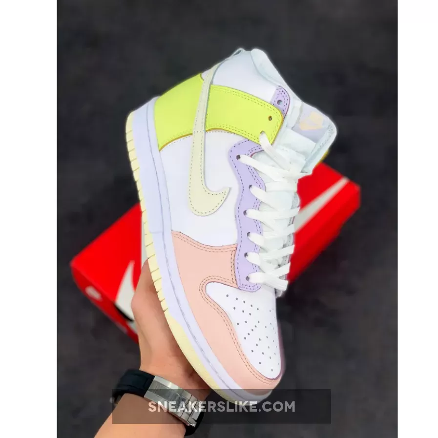 Nike Dunk High 'Cashmere' White/Cashmere-Lemon Twist DD1869-108 #nike dunk high white cashmere lemon twist