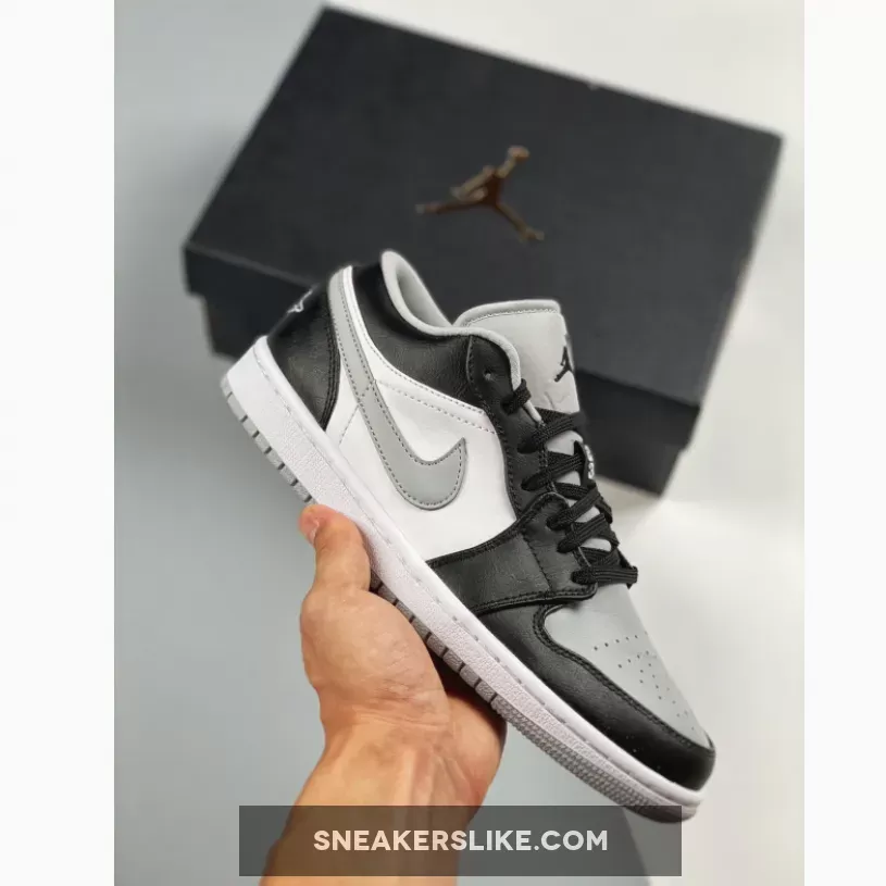 Air Jordan 1 Low Black/Black-Light Smoke Grey-White - air jordan 1 low light smoke grey white black
