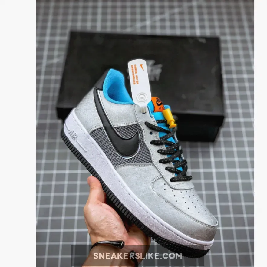 Nike Air Force 1 Low 'Sky Nike' Silver/Black/Hyper Crimson CW6011-001 Sky Force Shoes