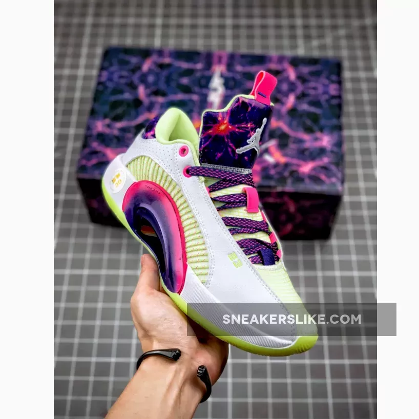 Air Jordan 35 Low 'Luka Doncic' White/Purple-Iridiscent - jordan 35 galaxy