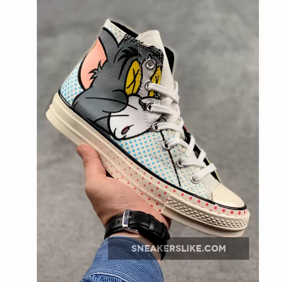 Converse Tom and Jerry Chuck 70 High Top Egret/Red/Black / tom and jerry chuck taylor all star high top