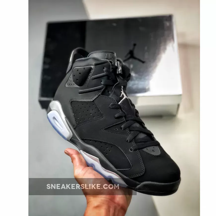 Air Jordan 6 'Chrome' Black/Metallic Silver Jordans 6's