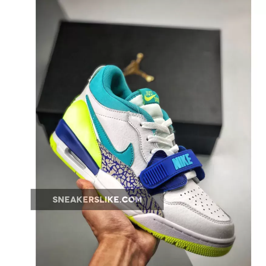 Jordan Legacy 312 Low White/Ultramarine-Neon Yellow CD7069-103 / neon yellow jordans