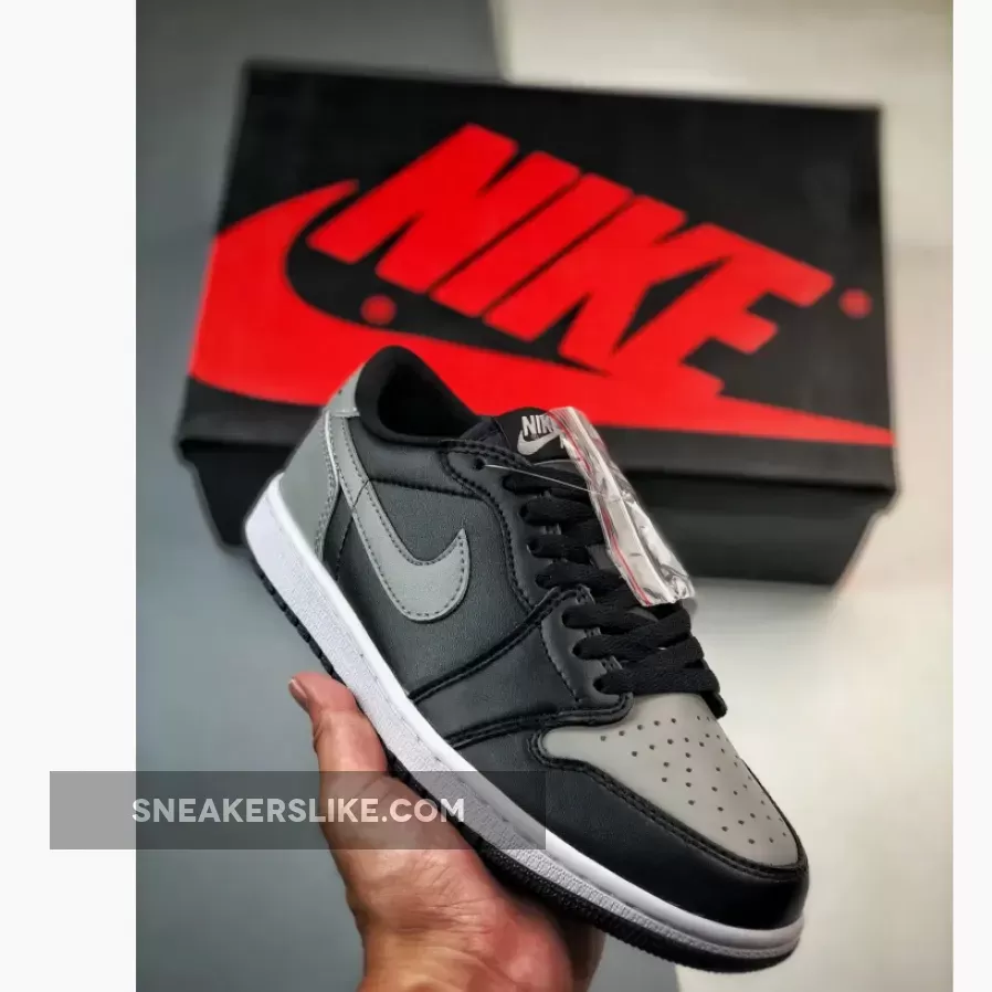 Air Jordan 1 Retro Low Shadow Black/Medium Grey-Sail 705329-003